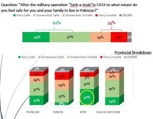 Majority of Pakistani feel safer after the military operation Zarb-a-Azab