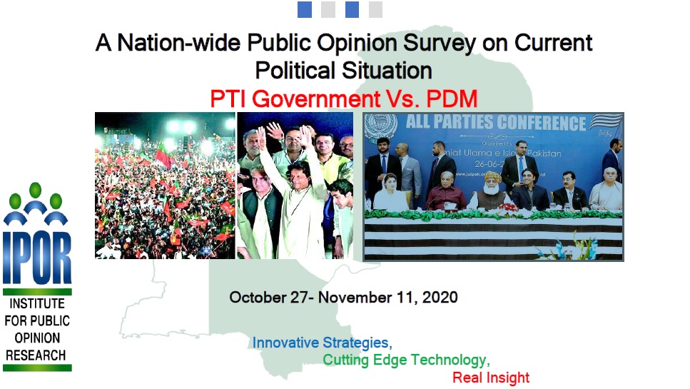 Public Opinion Survey on Current Political Situation (PTI Government Vs. PDM)